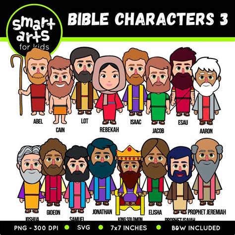 Bible Characters Clip Art 3 bible based bible characters - Etsy México