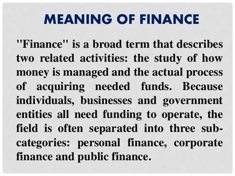 Finance Meaning And Types Of Finance - businesser