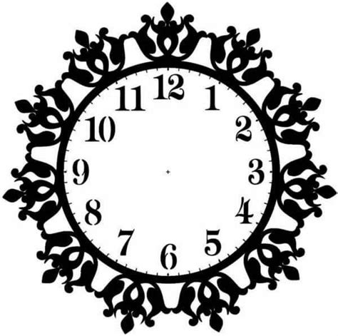 a black and white photo of a clock with numbers in the middle, on a white background