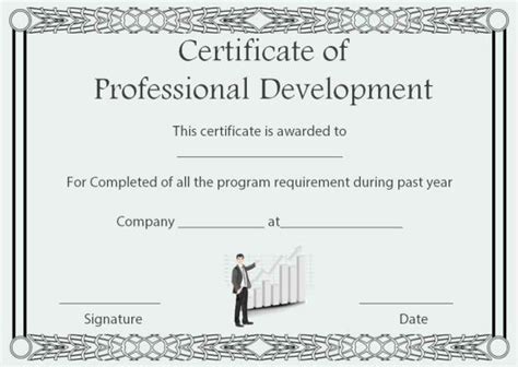 Professional Development Certificate of Completion Template | Certificate of completion template ...