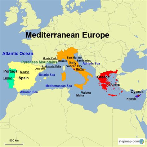 Mediterranean Sea On Europe Map