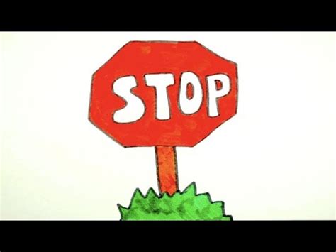 How To Draw A Stop Sign | Kids Coloring Video - YouTube