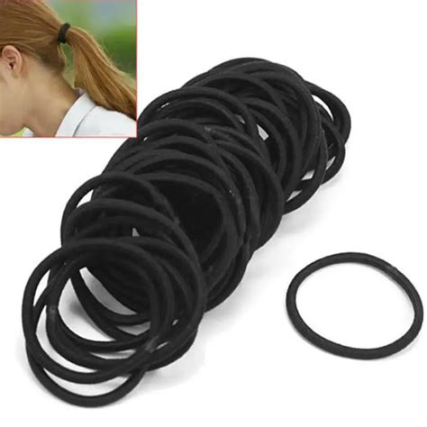 10pcs Girl Women Black Elastic Hair Ties Band Rope Ring Ponytail to ...