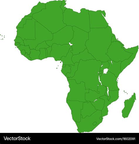 Green africa map Royalty Free Vector Image - VectorStock