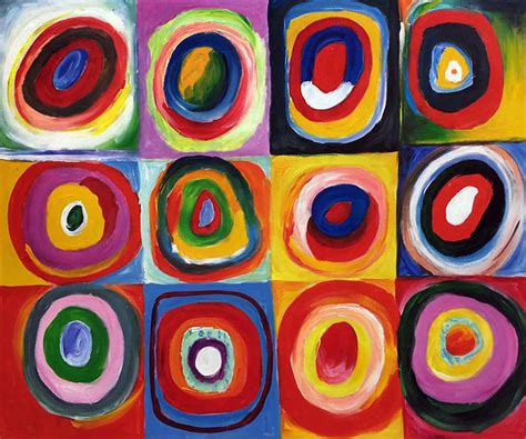 Kandinsky "Farbstudie Quadrate (Color Study of Squares)" Oil Painting - Contemporary - Paintings ...