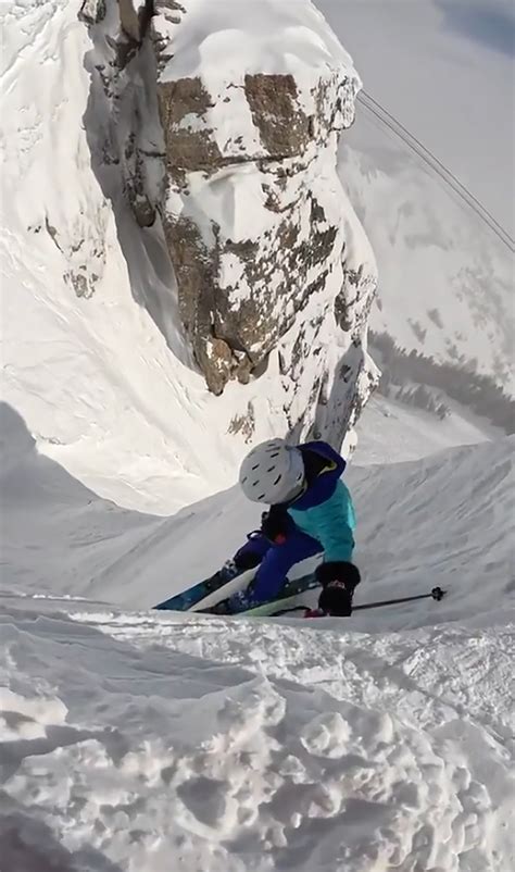 7-year-old skis Corbet's Couloir at Jackson Hole, Wyoming