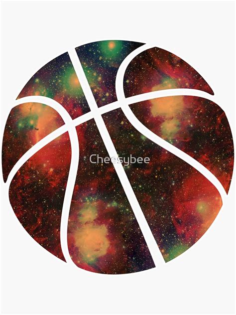 "Basketball Galaxy" Sticker by Cheesybee | Redbubble