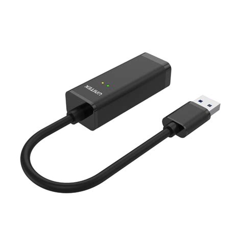 USB 3.0 to Gigabit Ethernet Adapter in Black