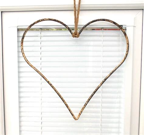 Large Rustic Metal Heart Wall Hanging Heart Metal Heart | Etsy