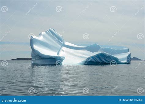 Icebergs Floating in the Atlantic Ocean, Greenland Stock Image - Image ...