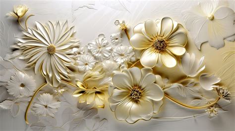 White Gold Wallpaper And Of Flowers Backgrounds | JPG Free Download - Pikbest