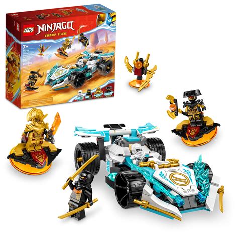 LEGO NINJAGO Zane’s Dragon Power Spinjitzu Race Car Building Toy Set ...