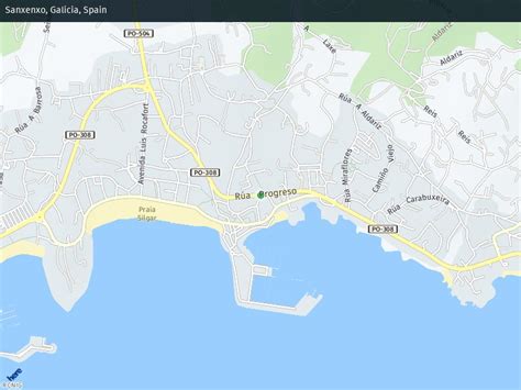 Callejero de Sanxenxo | Plano y mapa. Tráfico en directo