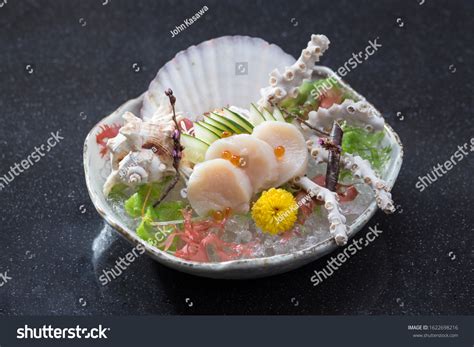 Hotate Sashimi Scallop Japanese Food Isolated Stock Photo 1622698216 ...