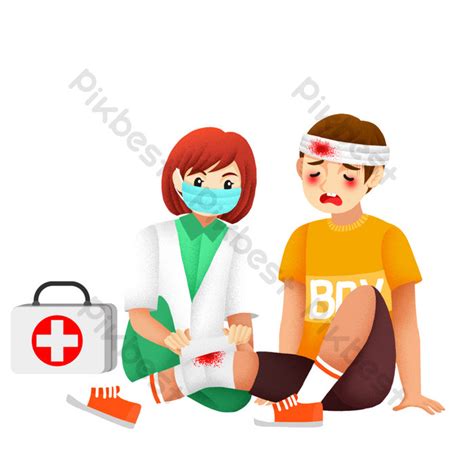 Cartoon First Aid Of Your Ambulanceman And Character PNG Images | PSD Free Download - Pikbest