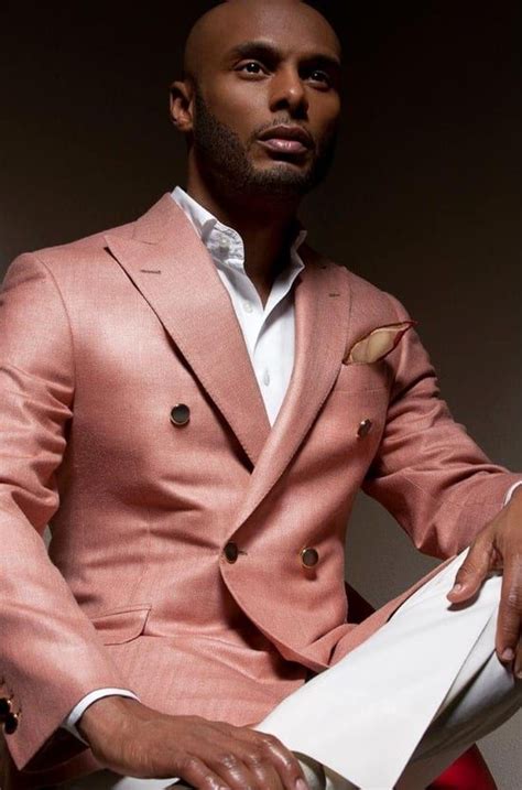 Colour Style Guide For Dark Skin Men | Pink suit men, Custom suits men, Jackets men fashion