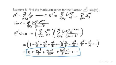 Constructing the Maclaurin Series for Other Functions Using the Maclaurin Series for sin(x), cos ...