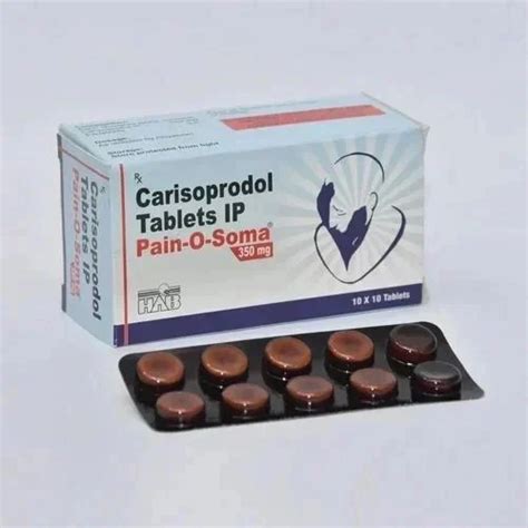 Carisoprodol Soma 350 Mg Pain-O-Soma 350mg, 10 X 10 Tablets, Treatment: Muscle Relaxer at Rs 39 ...