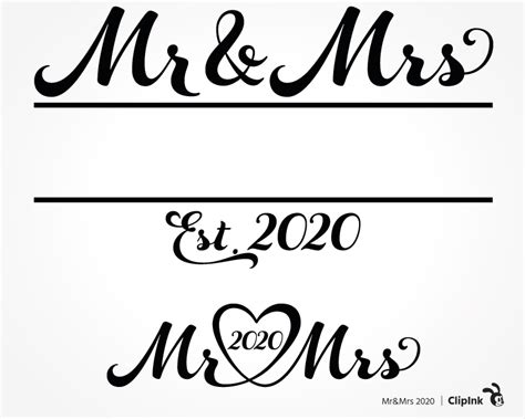 Mr and Mrs svg, Mr&Mrs monogram svg | svg, png, eps, dxf, pdf | ClipInk