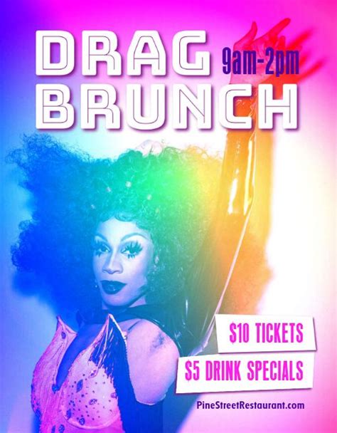 Drag Brunch Flyer Template by MustHaveMenus