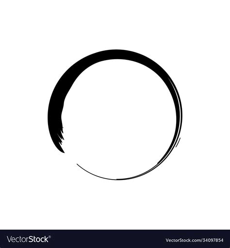 Black enso symbol Royalty Free Vector Image - VectorStock