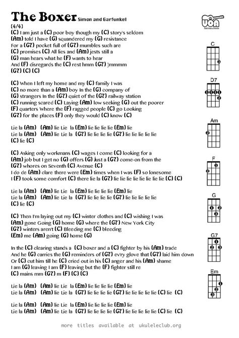 The Best 30 The Boxer Lyrics And Chords - tabagismropics