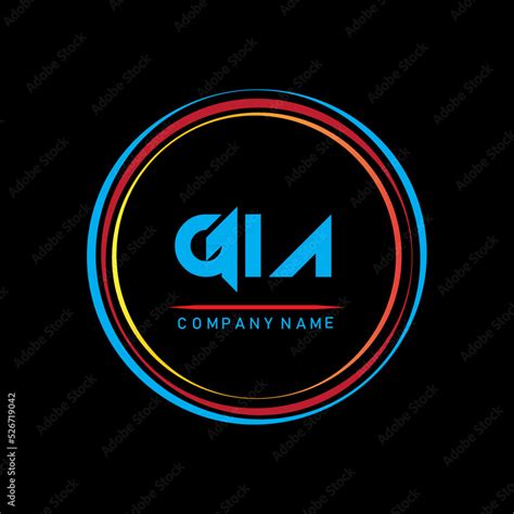 G I A,GIA Logo Design,GIA Letter Logo Design On Black Background,Three ...