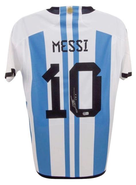 Lionel Messi Signed Argentina National Team Jersey (Beckett) | Pristine ...