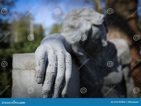 Of a Hand of a Statue Leaning Against a Weathered Stone Wall Stock Image - Image of ancient ...