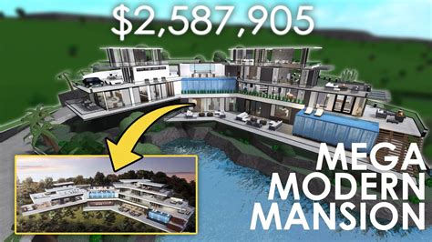 Bloxburg Modern Mega Mansion Tour - Image to u