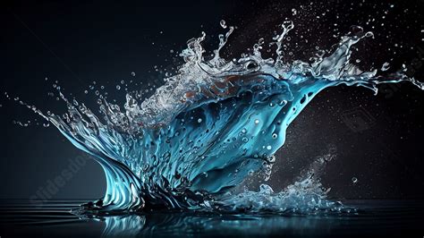 Water Splash Texture Powerpoint Background For Free Download - Slidesdocs