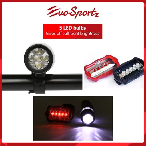 5 LED Power Beam Bike Light Set | EvoSportz Singapore