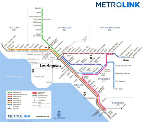 Metrolink Map - California - Metrolink Lines and Stations ...