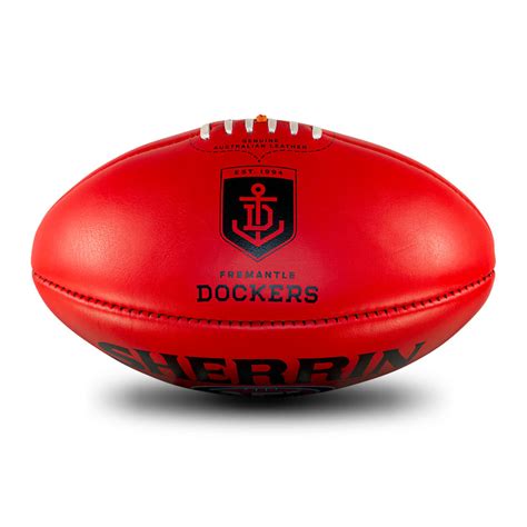 AFL Team Leather Ball - Fremantle