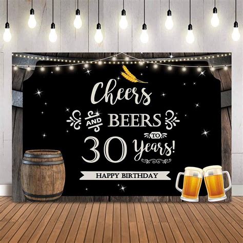 Personalize Cheers and Beers Photography Backdrop for 30th 40th 50th ...