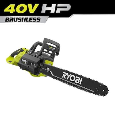 RYOBI 40V HP Brushless 18 in. Cordless Battery Chainsaw (Tool-Only ...