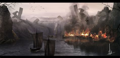 ArtStation - Burning Village