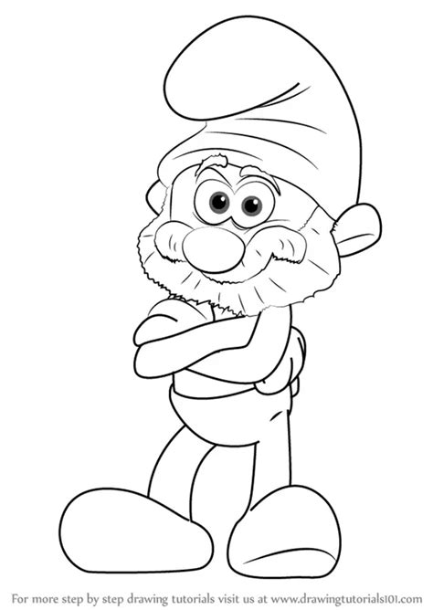 How to Draw Papa Smurf from Smurfs - The Lost Village (Smurfs: The Lost ...