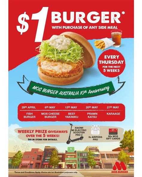 DEAL: MOS Burger - $1 Burger with Purchase of Any Side Meal on Thursdays until 27 May 2021 ...