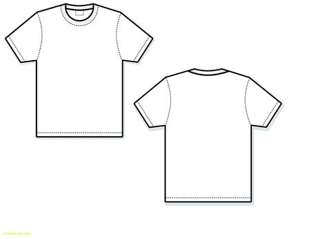 Blank T Shirt Outline Template