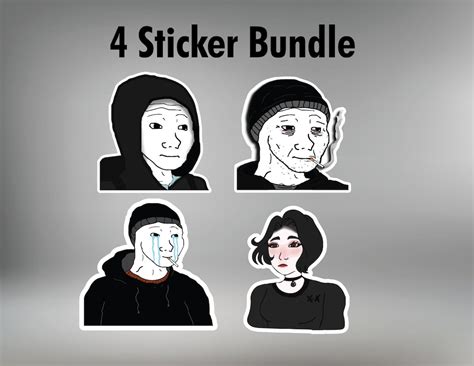 Doomer Wojak Meme Sticker Bundle Meme Sticker Vinyl Various Sizes - Etsy