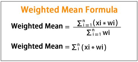 Weighted Mean Formula | Step by Step Calculation (with Example)