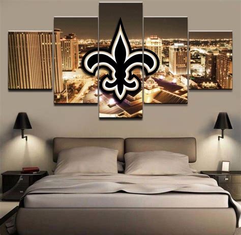 New Orleans Saints Wall Art Cheap For Living Room Wall Decor Night Cit ...