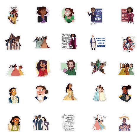 50pcs Hamilton 2 Stickers – AU Sticker World