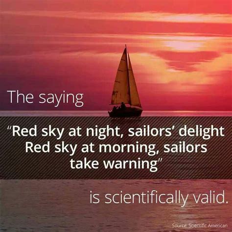 Red sky at night, sailor’s delight. Red sky in morning, sailor’s warning | Red sky at morning ...