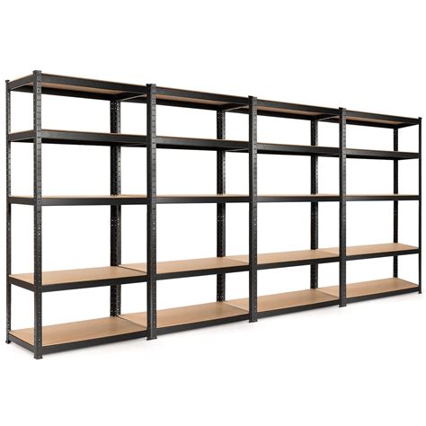 Costway Heavy Duty Steel 72'' 5 Level Garage Shelf Metal Storage Adjustable Shelves Unit ...