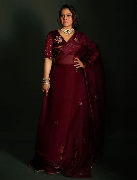 Kajol aces her ethnic look in a maroon lehenga for "Salaam Venky ...