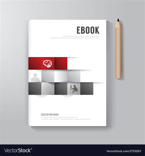 Cover book digital design minimal style template Vector Image