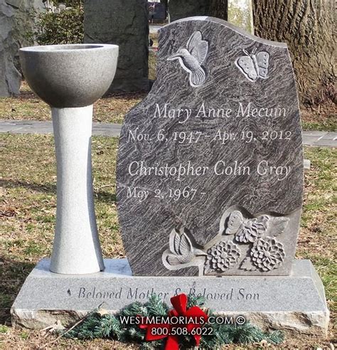 Upright Companion Headstones | Tree Headstone | Granite Gravestones | Headstones, Granite ...