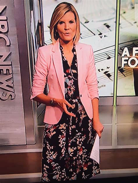 Pink Blazer + Black Flowered Dress - Kate Snow NBC